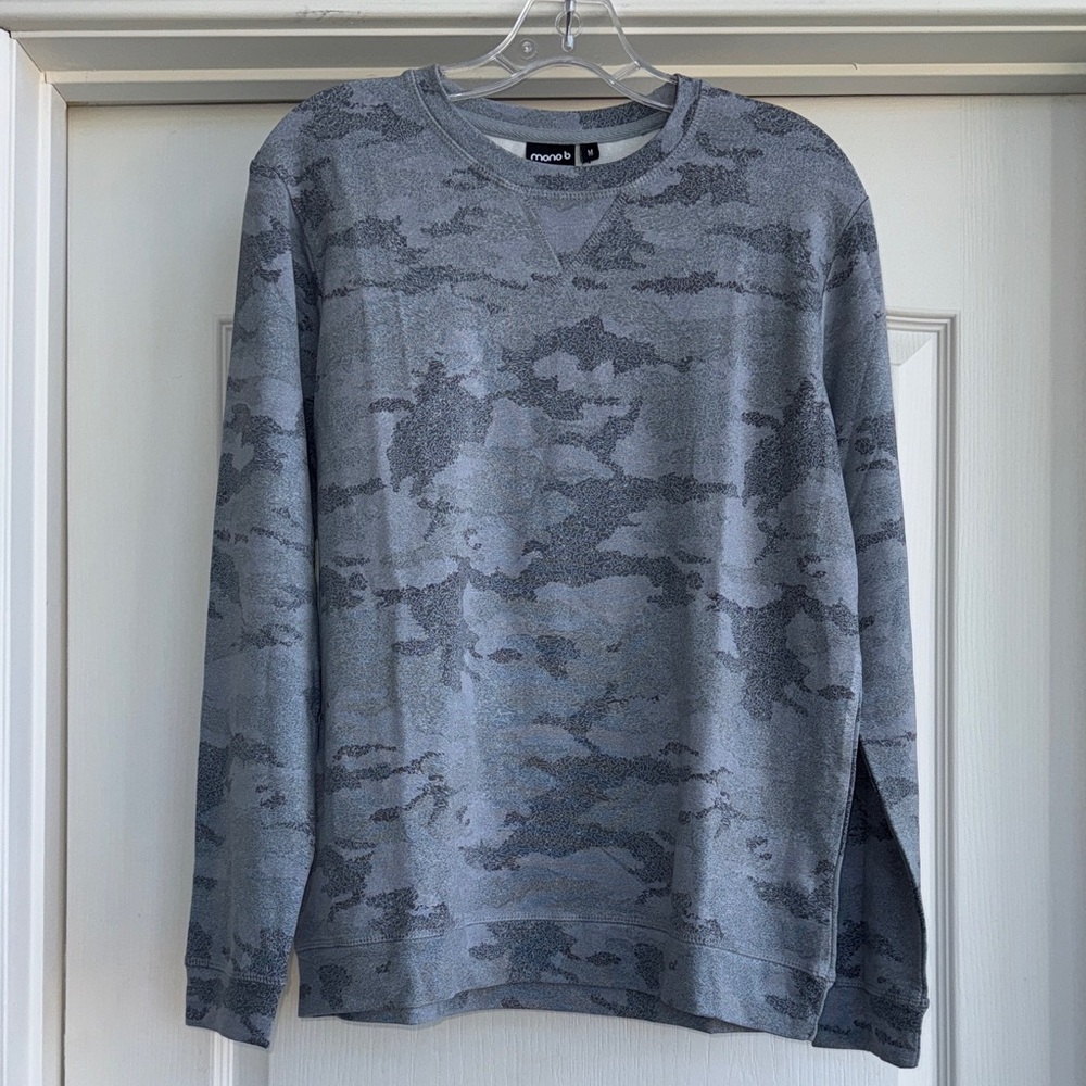 Mono B grey long sleeve top size m